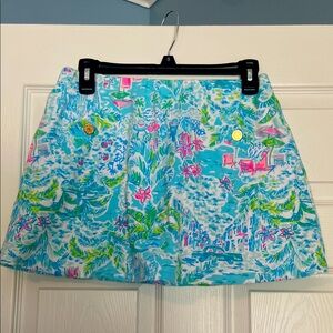 Lilly Pulitzer Blue A-line Mini Skirt Resort Wear